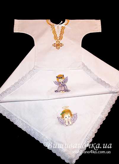 Крижма и сорочечка на хрещення 4103 - фото 1 vishivano4ka.com.ua