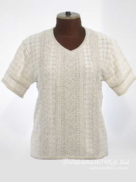 Жіноча вишиванка вязана біла 5266 - фото 1 vishivano4ka.com.ua