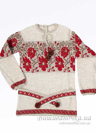 Джемпер вышиванка для девочки 5268 - фото 1 vishivano4ka.com.ua
