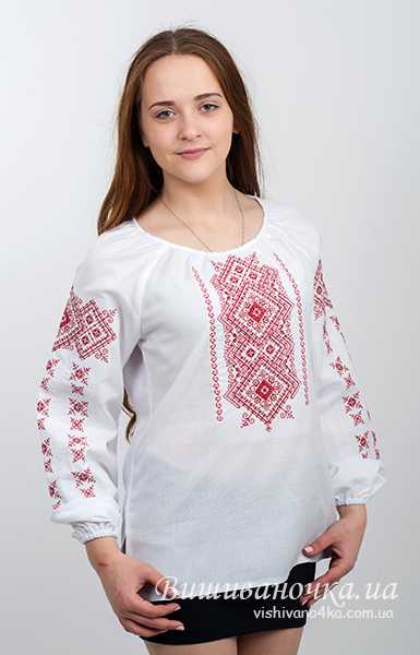 Жіноча вишиванка на бавовняній тканині, 0020 - фото 1 vishivano4ka.com.ua