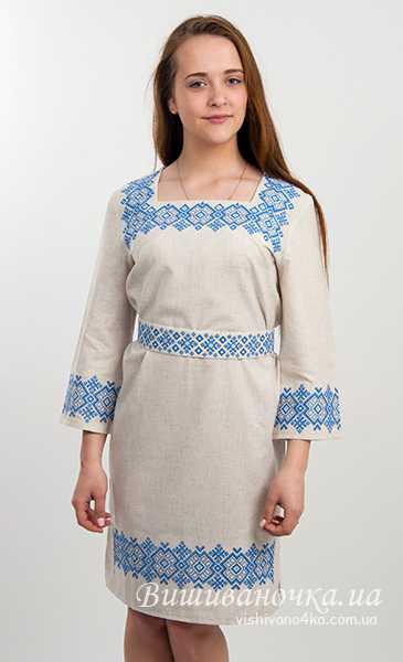 Женское платье на льняной ткани с вышивкой, 9272 - фото 2 vishivano4ka.com.ua