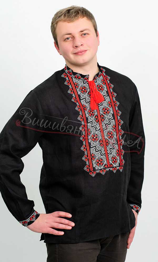 Вышиванка мужская на льне 3819 - фото 1 vishivano4ka.com.ua