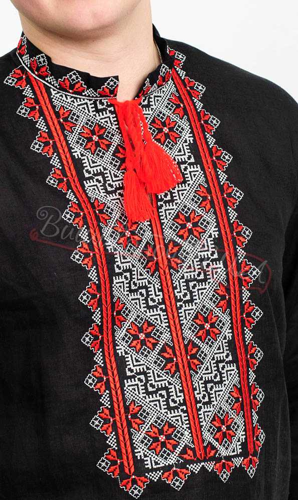 Вышиванка мужская на льне 3819 - фото 2 vishivano4ka.com.ua