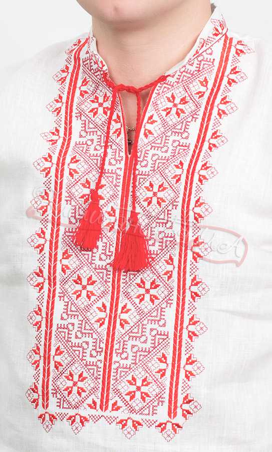 Сорочка - вишиванка чоловіча на льоні 3818 - фото 2 vishivano4ka.com.ua