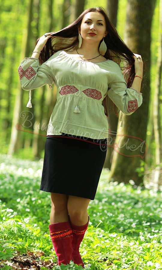 Женская блузка с элементами вышивки 7093 - фото 1 vishivano4ka.com.ua