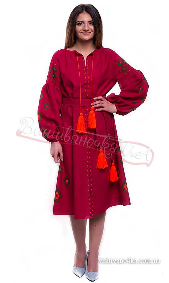 Оригинальное вышитое платье SL08 - фото 1 vishivano4ka.com.ua