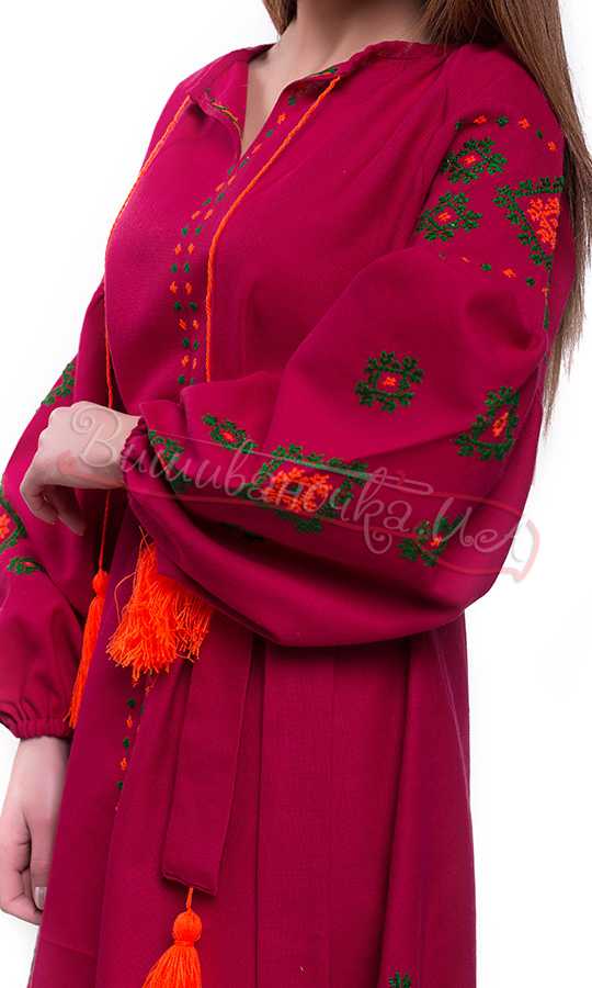 Оригинальное вышитое платье SL08 - фото 3 vishivano4ka.com.ua