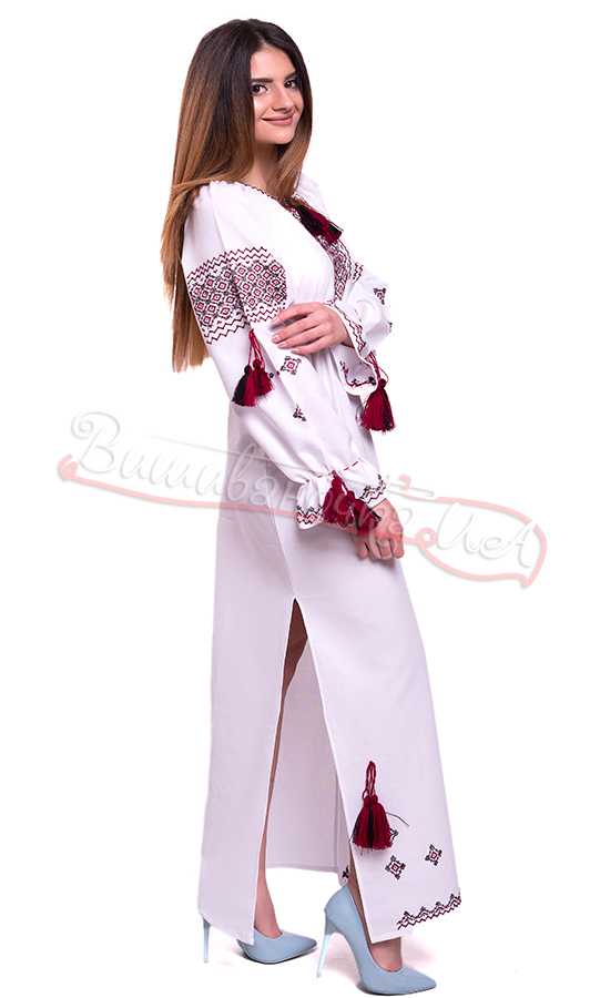 Длинное платье ручной работы SL11 - фото 2 vishivano4ka.com.ua