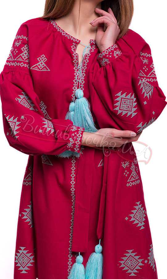 Комплект суконь для мами і дочки SL06 - фото 2 vishivano4ka.com.ua