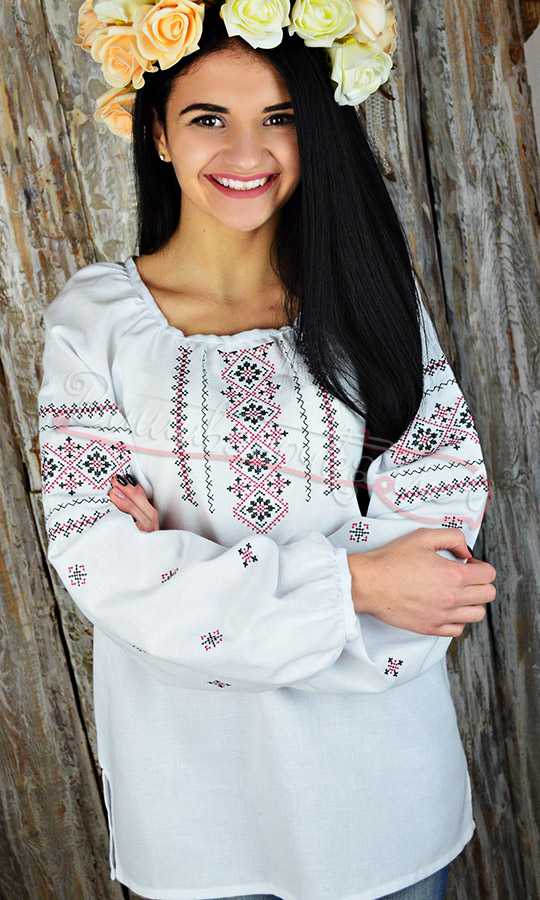 Вышиванка женская на хлопке UA28 - фото 2 vishivano4ka.com.ua