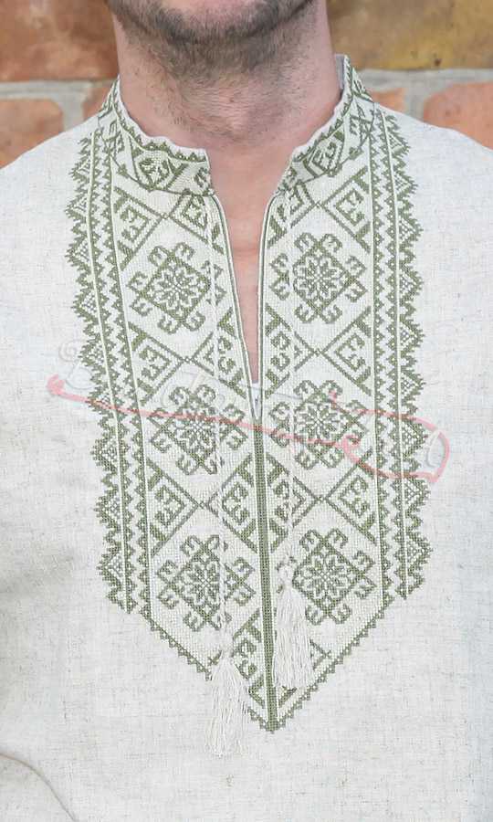 Чоловіча вишиванка на напівльоні 2065 - фото 2 vishivano4ka.com.ua