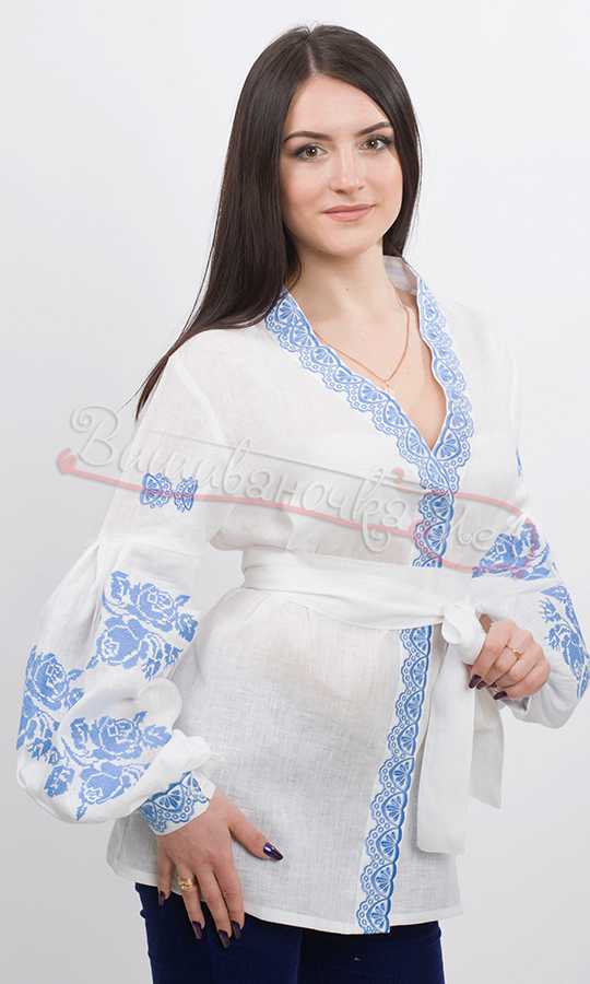 Блузка оригинального кроя 7307 - фото 3 vishivano4ka.com.ua