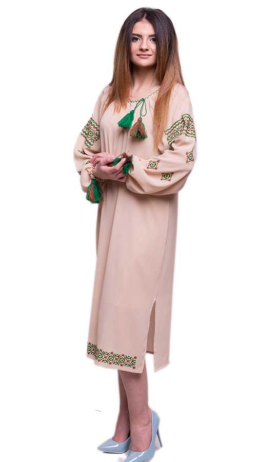 Шифонова сукня ручної роботи SL16 - фото 1 vishivano4ka.com.ua