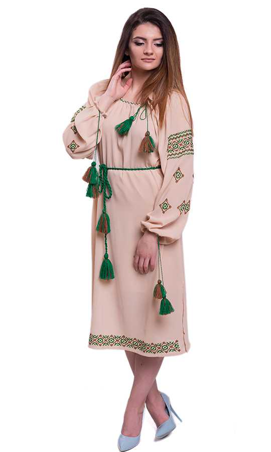 Шифонова сукня ручної роботи SL16 - фото 2 vishivano4ka.com.ua