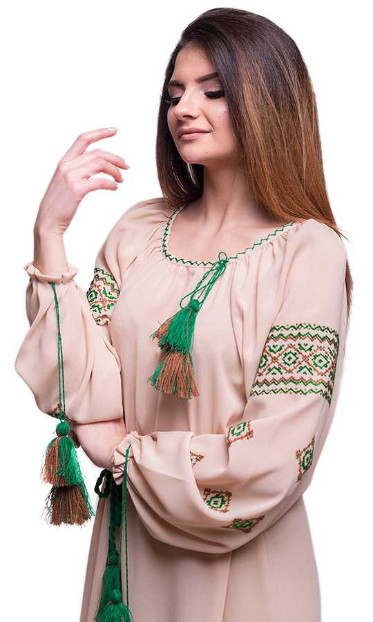 Шифонова сукня ручної роботи SL16 - фото 3 vishivano4ka.com.ua