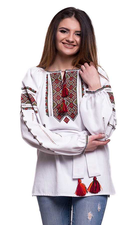 Яркая женская вышиванка ручной работы SL33 - фото 1 vishivano4ka.com.ua