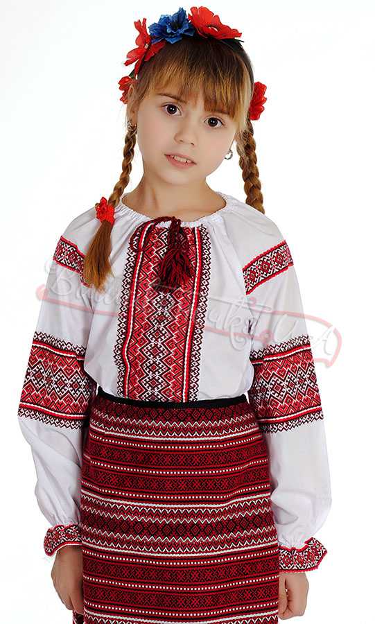 Сорочка вишиванка на дівчинку, бавовна 0142 - фото 1 vishivano4ka.com.ua