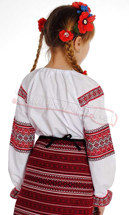 Сорочка вишиванка на дівчинку, бавовна 0142 - фото 3 vishivano4ka.com.ua