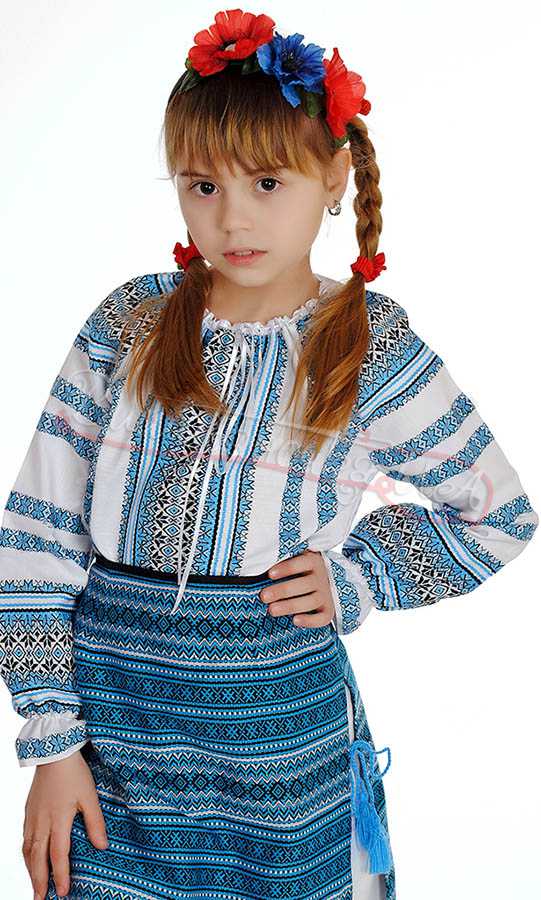 Детская вышиванка на девочку 0157 - фото 1 vishivano4ka.com.ua