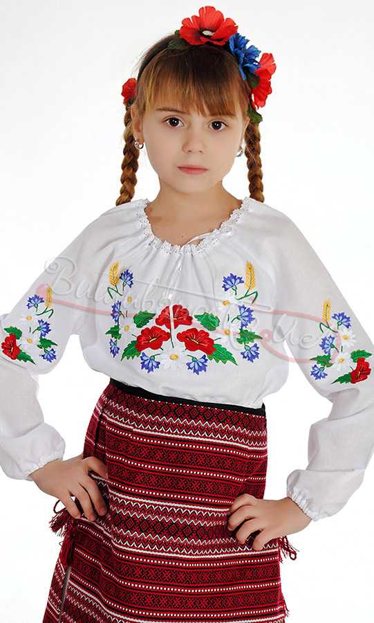 Сорочка вышитая для девочки, гладь 0175 - фото 1 vishivano4ka.com.ua