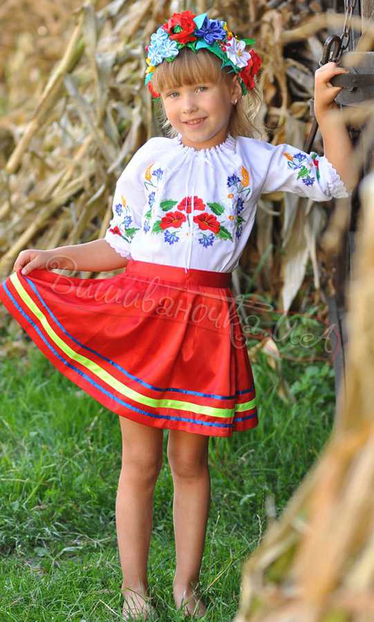 Сорочка вышитая для девочки, гладь 0175 - фото 4 vishivano4ka.com.ua