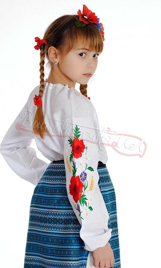 Детская блузка вышиванка гладью 911-1 - фото 3 vishivano4ka.com.ua