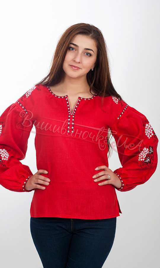 Женская вышиванка на льне 513-5 - фото 2 vishivano4ka.com.ua