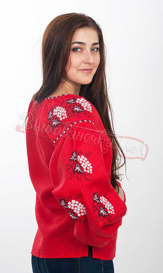 Женская вышиванка на льне 513-5 - фото 3 vishivano4ka.com.ua