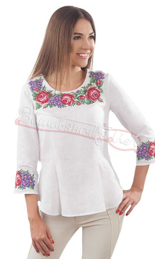 Женская блузка с вышивкой БЛ 130 - фото 1 vishivano4ka.com.ua