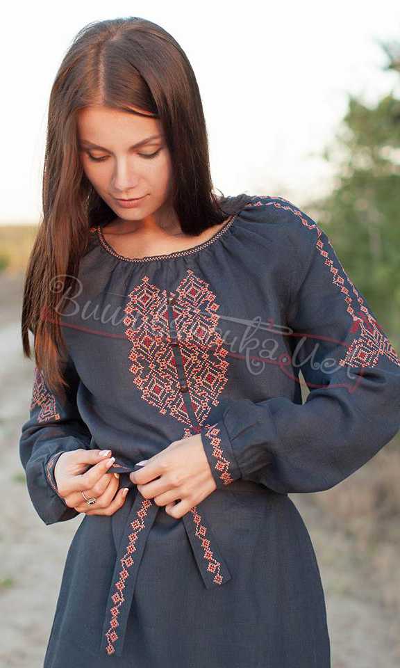 Красивое женское платье СЛ 107 - фото 4 vishivano4ka.com.ua