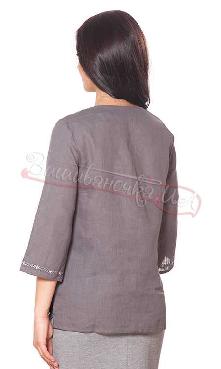 Жіноча блузка на льоні ТН050 - фото 4 vishivano4ka.com.ua