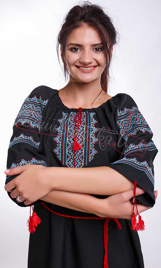 Платье с вышивкой на хлопке NY21 - фото 3 vishivano4ka.com.ua