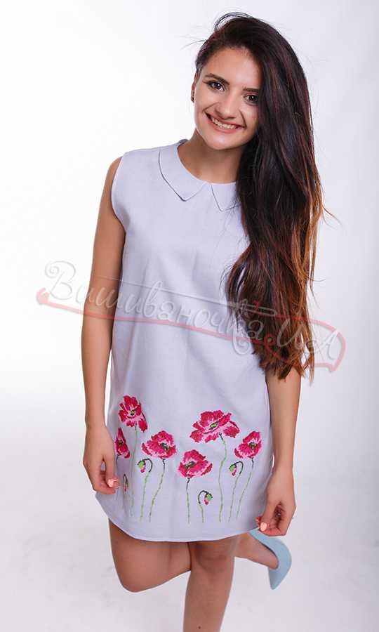 Летнее женское платье без рукава NY16 - фото 3 vishivano4ka.com.ua