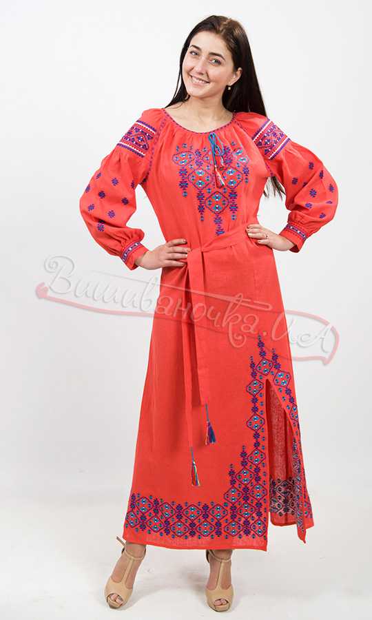 Женское платье на льне с вышивкой 7224 - фото 1 vishivano4ka.com.ua