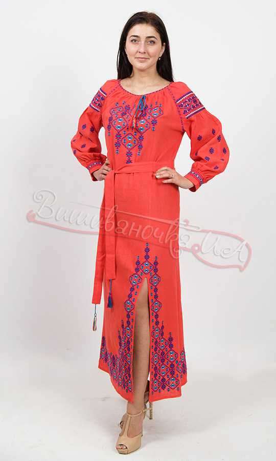 Женское платье на льне с вышивкой 7224 - фото 2 vishivano4ka.com.ua