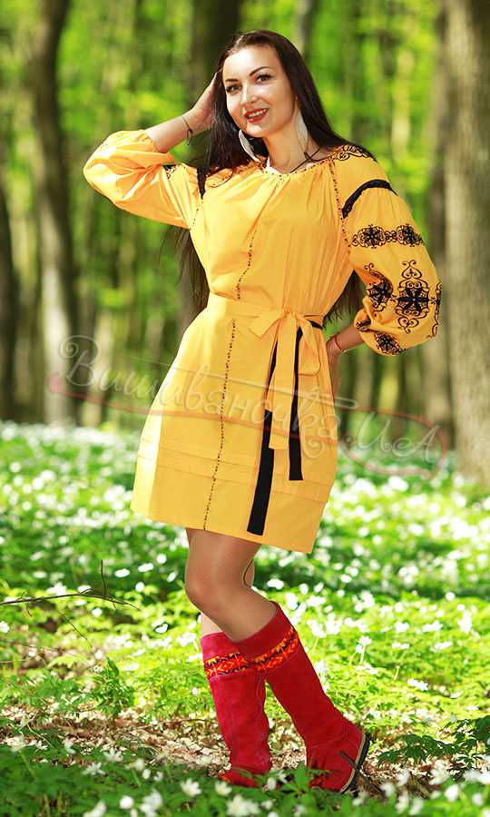 Платье вышитое на хлопке 7120 - фото 1 vishivano4ka.com.ua