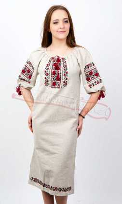 Жіноча сукня ручної роботи ua44 - фото 1 vishivano4ka.com.ua