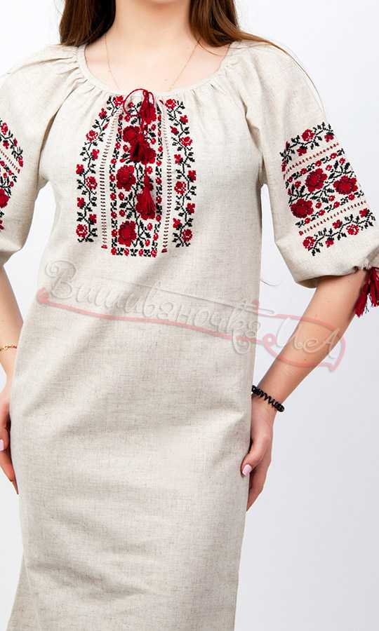 Жіноча сукня ручної роботи ua44 - фото 2 vishivano4ka.com.ua