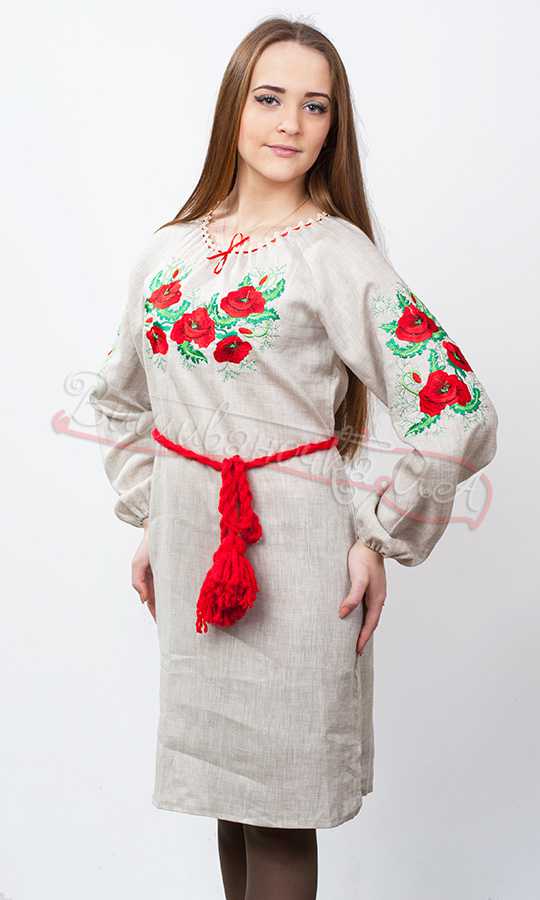 Жіноче плаття, вишивка гладь 3730 - фото 1 vishivano4ka.com.ua