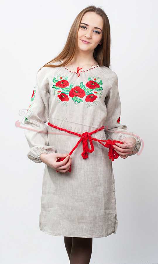 Жіноче плаття, вишивка гладь 3730 - фото 2 vishivano4ka.com.ua