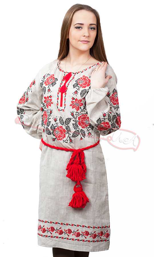 Жіноче плаття на льоні 3729 - фото 1 vishivano4ka.com.ua