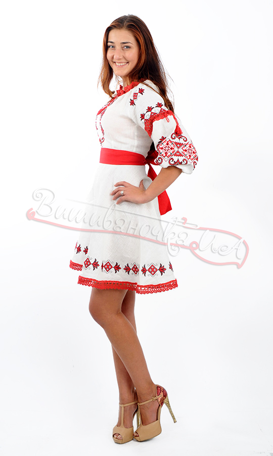 Женское платье с кружевом 7074 - фото 4 vishivano4ka.com.ua