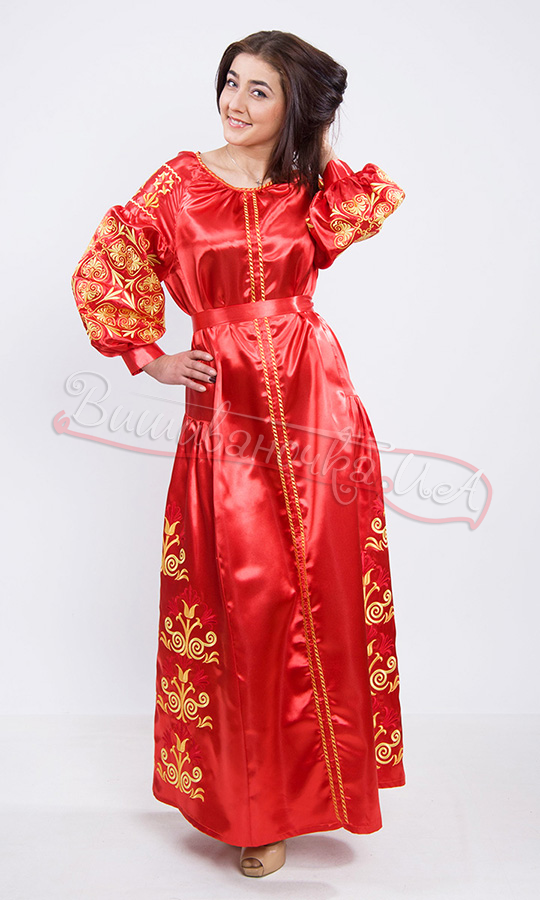 Вышито платье из атласа, велюра, твиста или льна 7212 - фото 6 vishivano4ka.com.ua