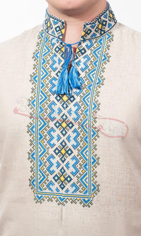 Вышиванка ручной работы, мужская 5116 - фото 2 vishivano4ka.com.ua