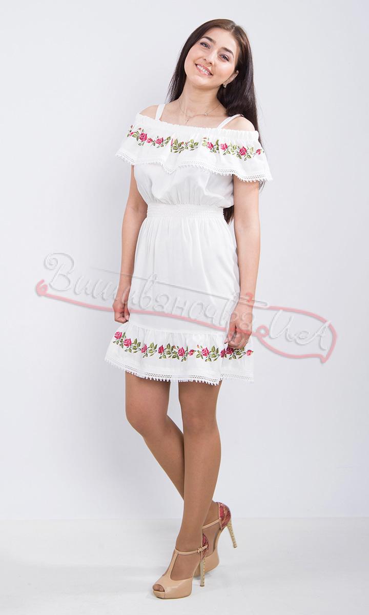 Романтичне плаття з квітковим візерунком 7217 - фото 3 vishivano4ka.com.ua