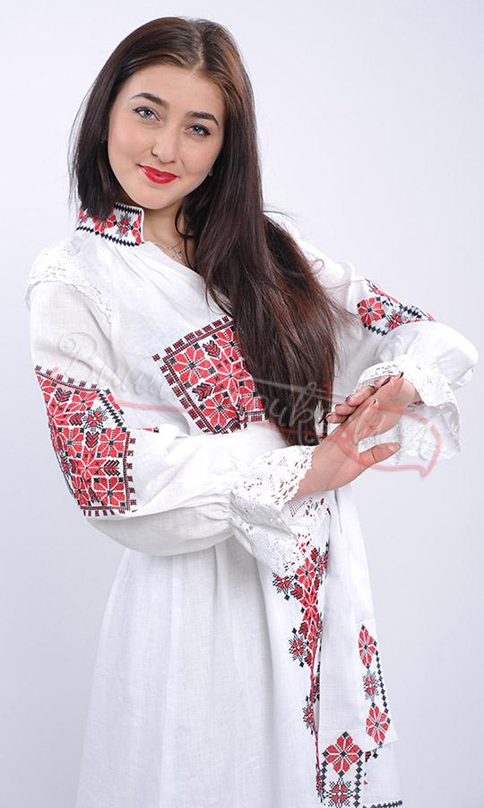 Сукня з червоно-чорною вишивкою 7234 - фото 3 vishivano4ka.com.ua