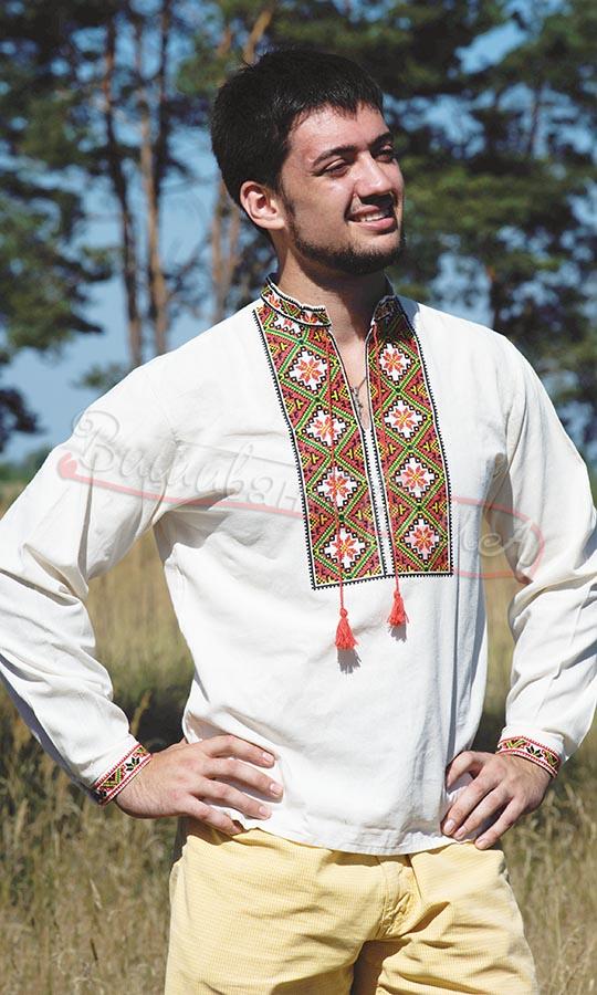 Гарна чоловіча вишиванка з бавовни 3816 - фото 1 vishivano4ka.com.ua