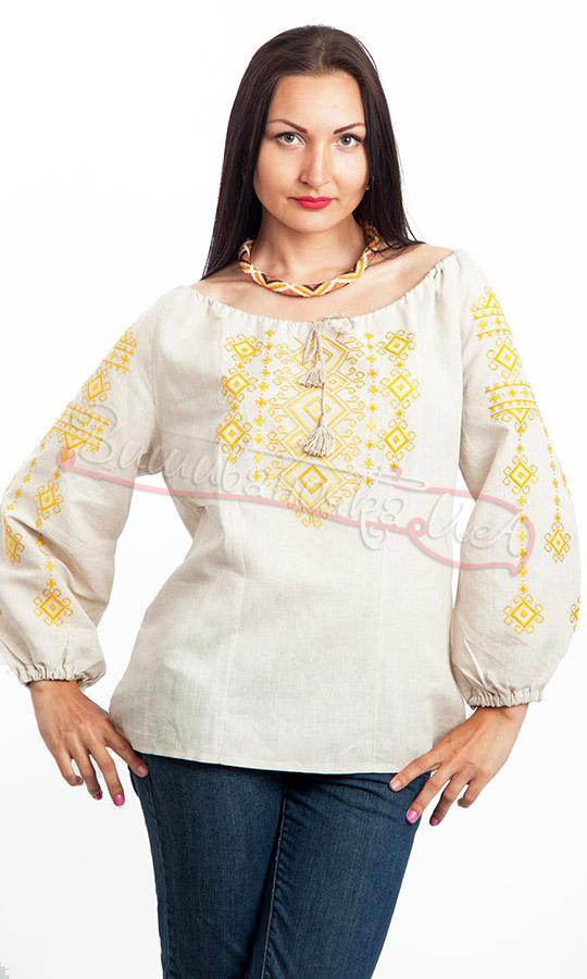 Вишиванка жіноча з натурального льону 7091 - фото 2 vishivano4ka.com.ua