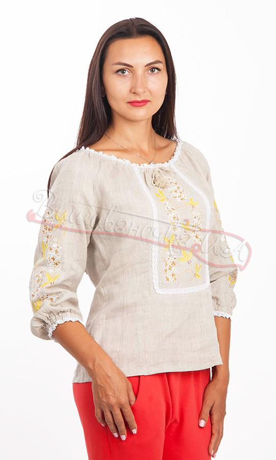 Вишиванка з натурального льону 7087 - фото 1 vishivano4ka.com.ua