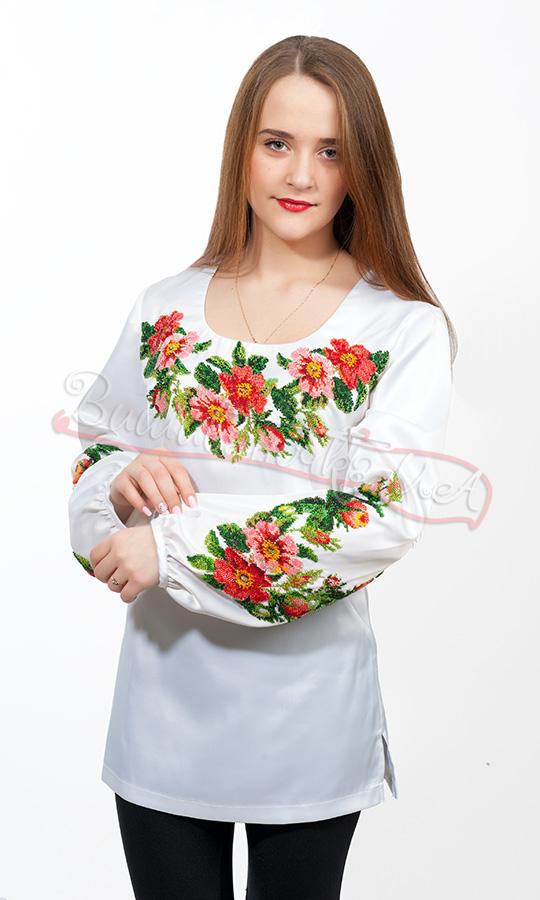 Жіноча вишиванка з вишивкою бісером 7030 - фото 1 vishivano4ka.com.ua